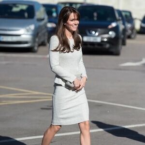 THE FOLD London winter white Eaton dress SIZE 12 NEW Kate Middleton